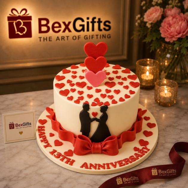 Heartfelt Anniversary Delight Cake