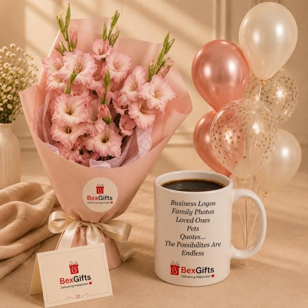 Mug & Glade Bliss Bouquet with Balloons