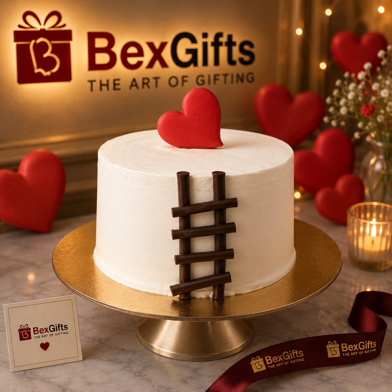 Red Heart Cake