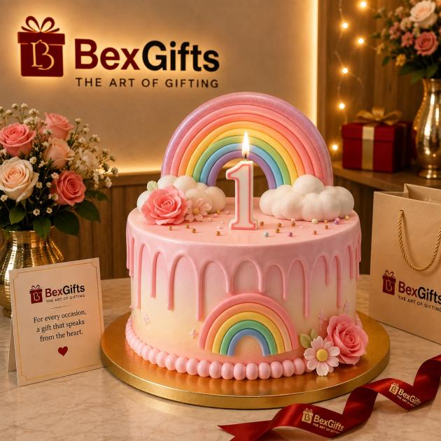 Radiant Rainbow Fantasy Cake