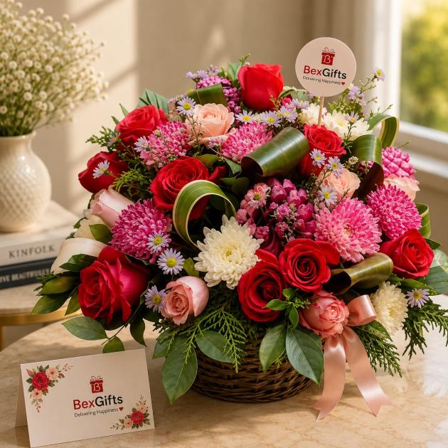 Floral Elegance Basket