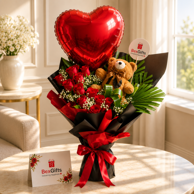Scarlet Cuddle Bouquet