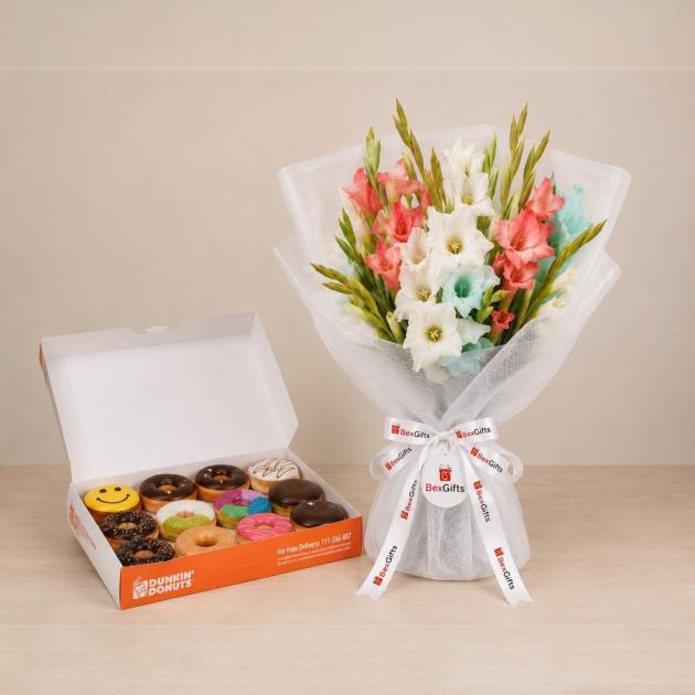 Sweet Blooms & Donuts Delight